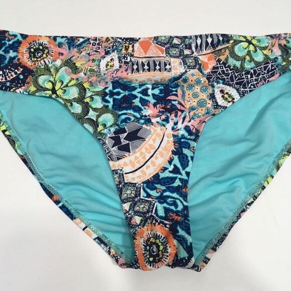 BLUE ROD‎ BEATTIE ABSTRACT FLORAL FULL COVERAGE BIKINI BOTTOM NWT 14 - Picture 4 of 10